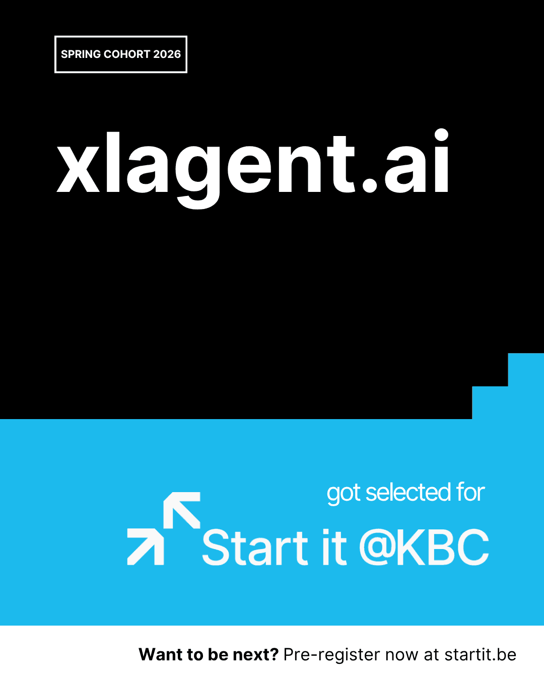 xlagent team with KBC Start it Accelerate